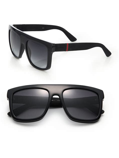 gucci rectangular 55mm sunglasses|gucci sunglasses cettire.